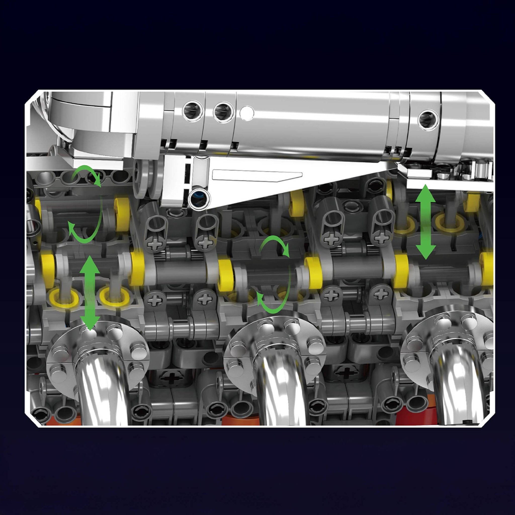 LEGO MOC 5.5L AMG V8 Engine & Gearbox | 2898pcs - Brick Car Merchant