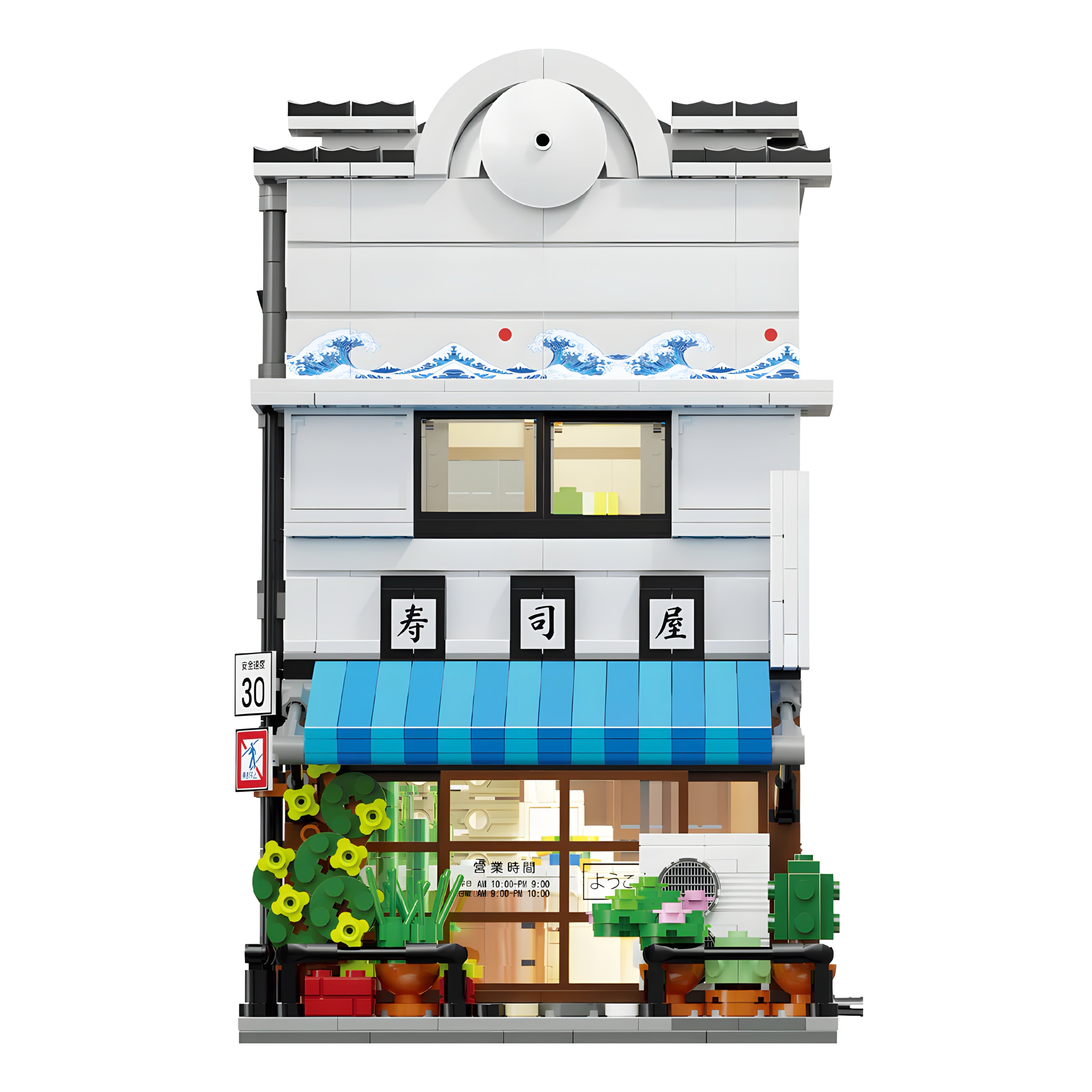 Brick MOC Japanese Sushi Shop | 1664pcs - Brick Car Merchant