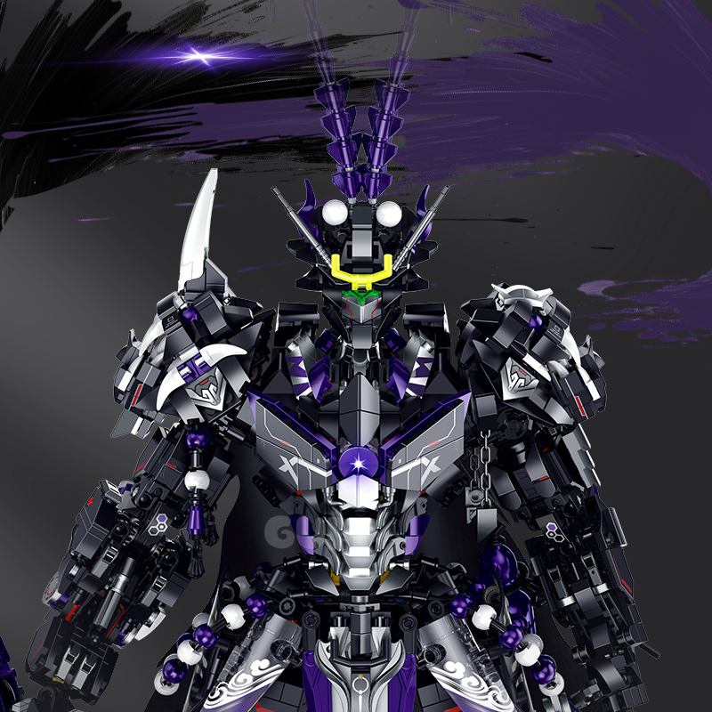 Brick MOC Pantheon Shade Dark Warrior Mecha | 3571pcs - Brick Car Merchant