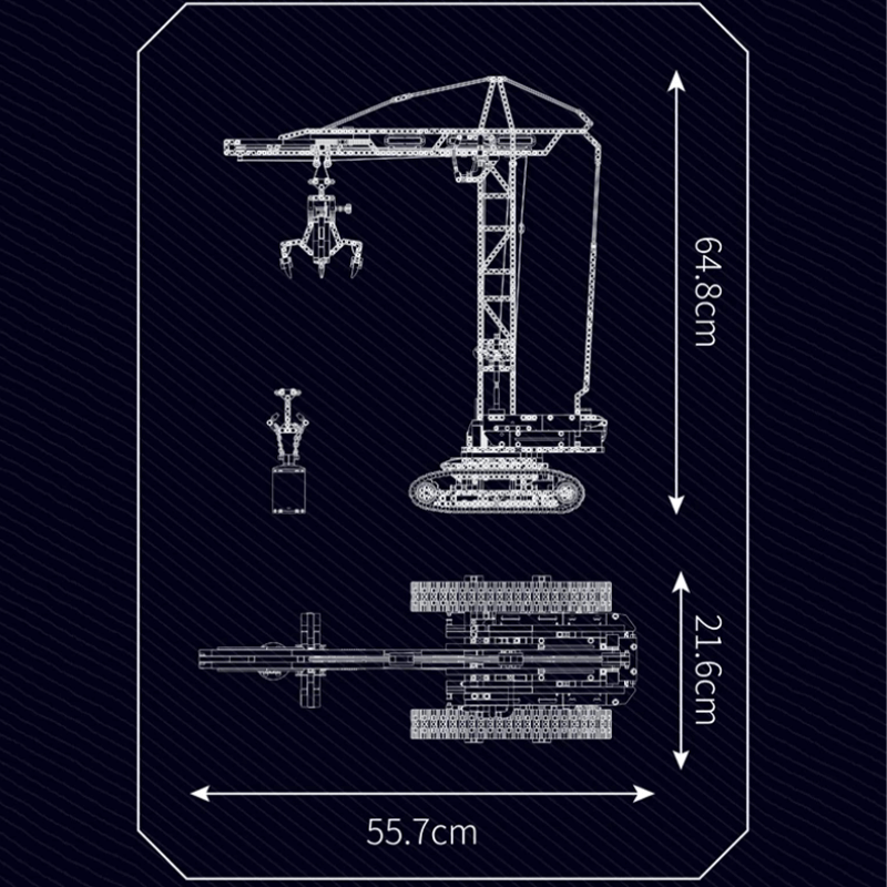 LEGO MOC Urban Construction Crane Remote Control | 1730pcs - Brick Car Merchant