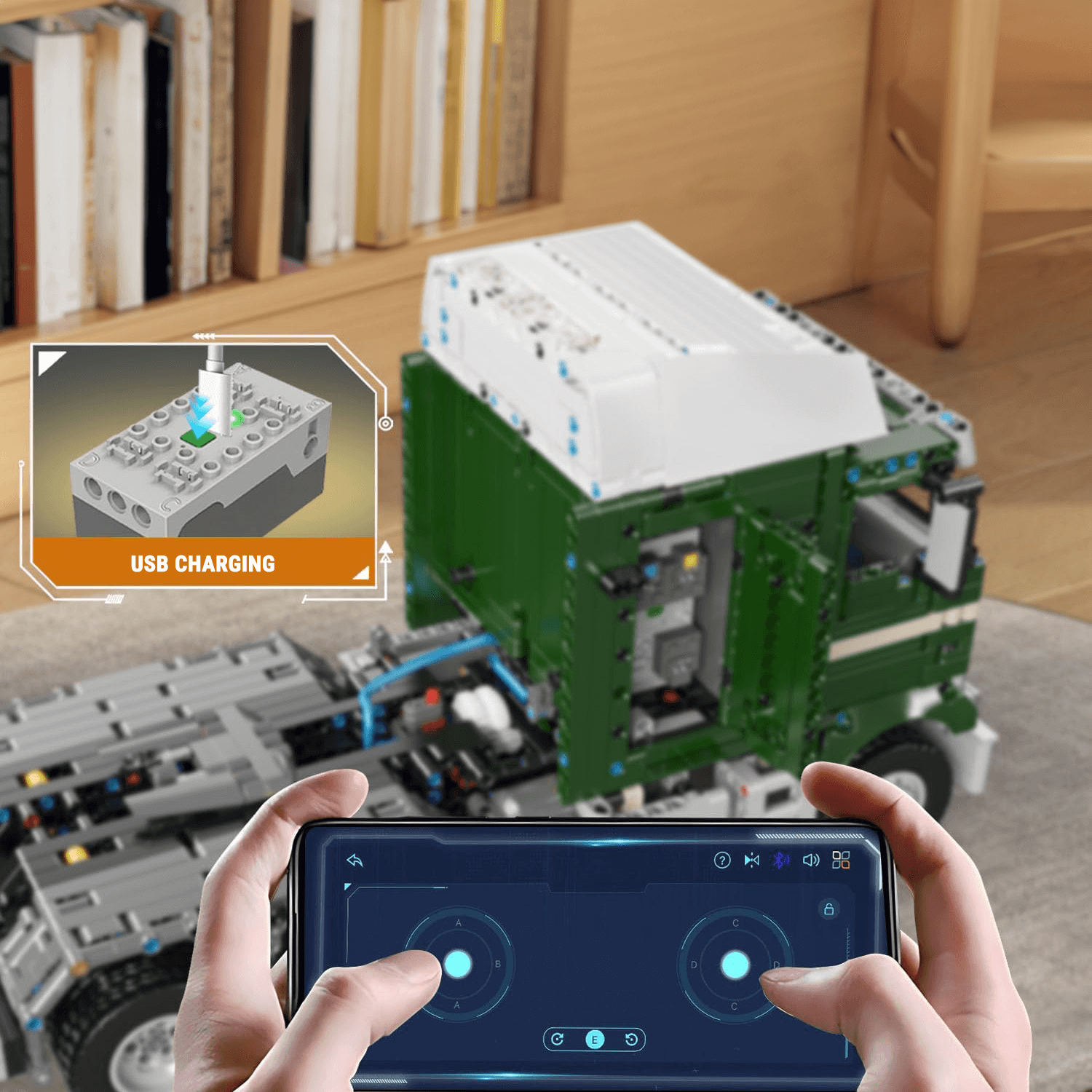 LEGO MOC 70s Cabover Truck Remote Control | 2180pcs - Brick Car Merchant