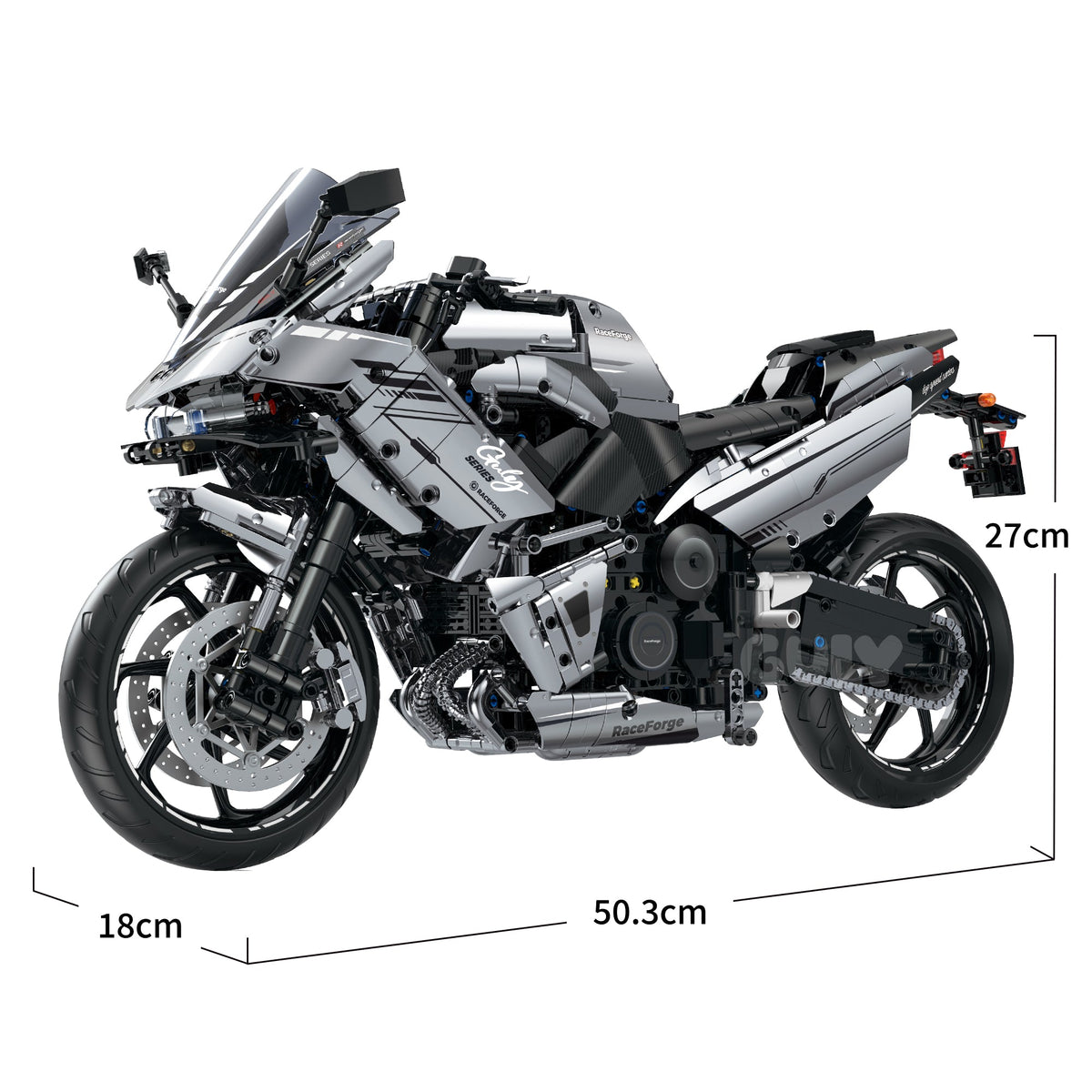 Kawasaki Ninja Chrome Sports Bike 1:5 building set - image 7