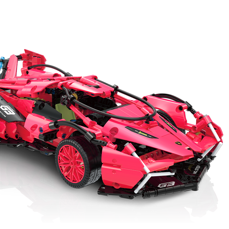 Brick MOC Lamborghini V12 Concept Candy Edition | 1126 pieces - Brick Car Merchant