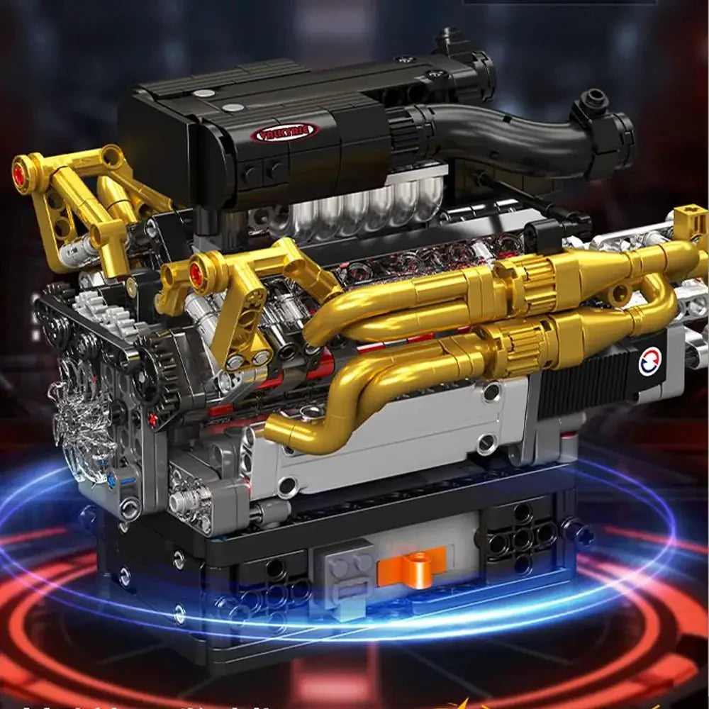 LEGO MOC 6.5L V12 N/A Valkyrie Engine Kit | 973pcs - Brick Car Merchant