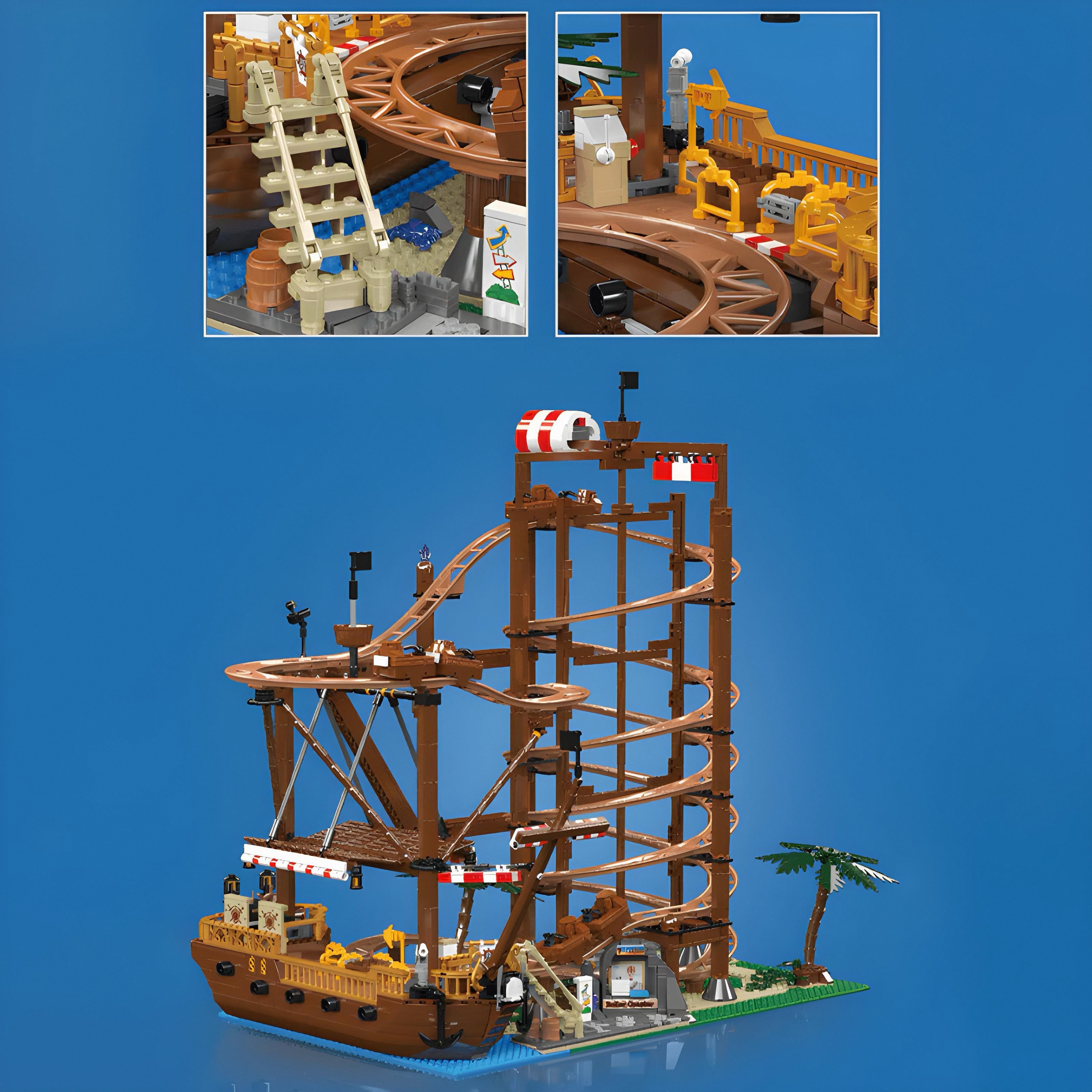 Brick MOC The Pirate Roller Coaster | 2173pcs - Brick Car Merchant
