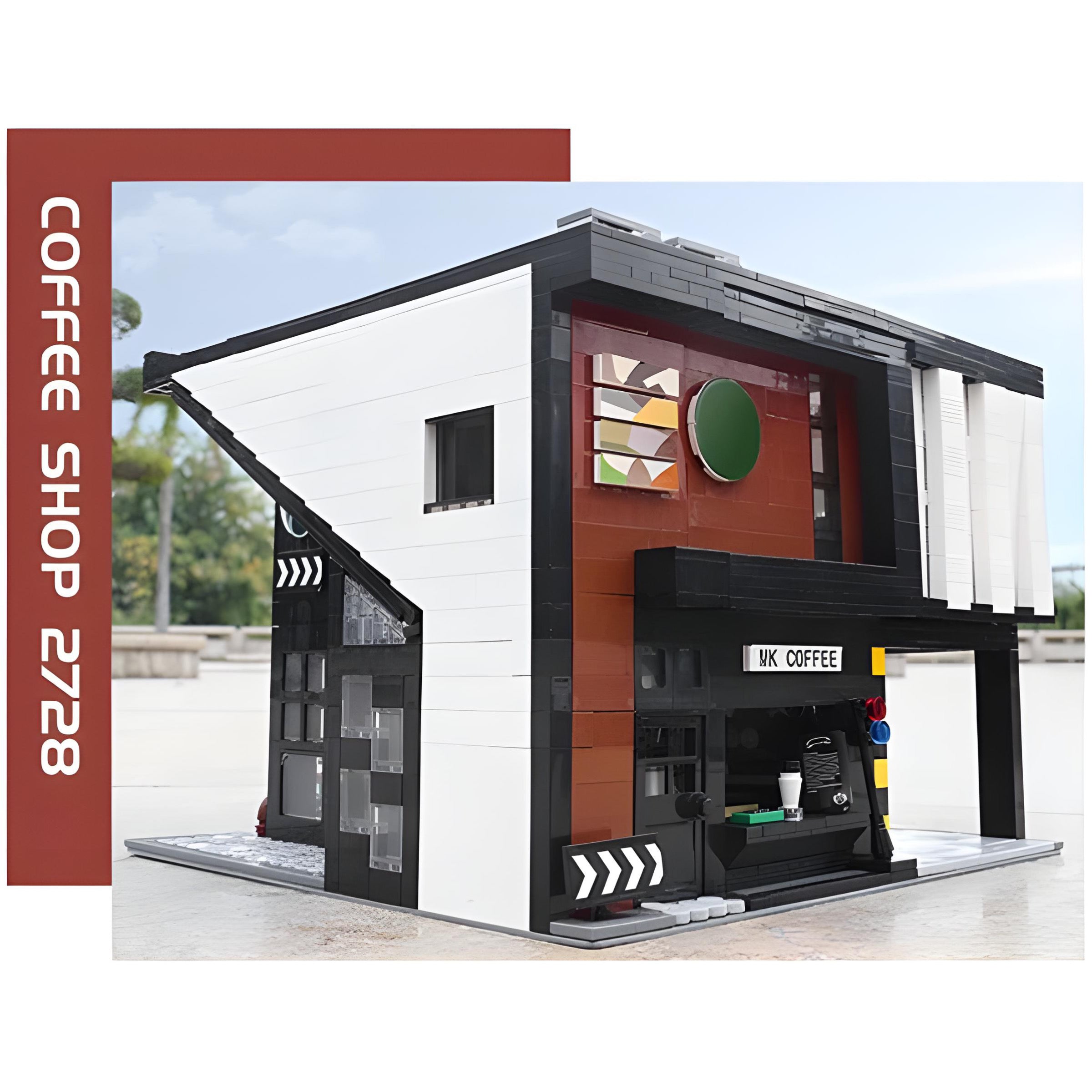 Brick MOC European Modern Cafe | 2727pcs - Brick Car Merchant
