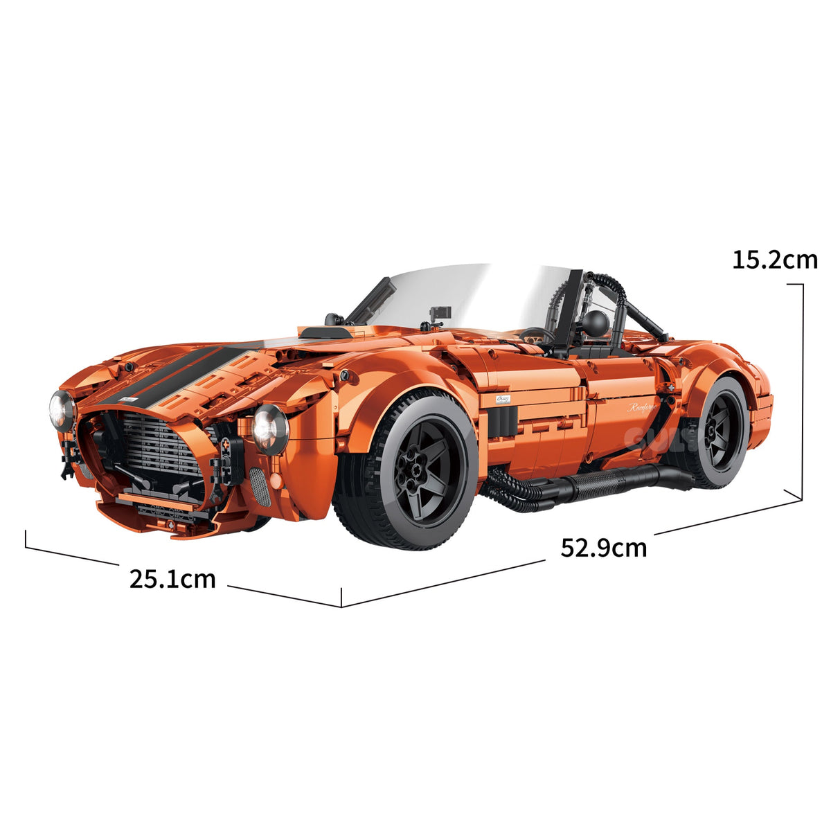 Brick MOC Shelby Cobra 427 Copperhead Edition | 2765 pieces - Brick Car Merchant