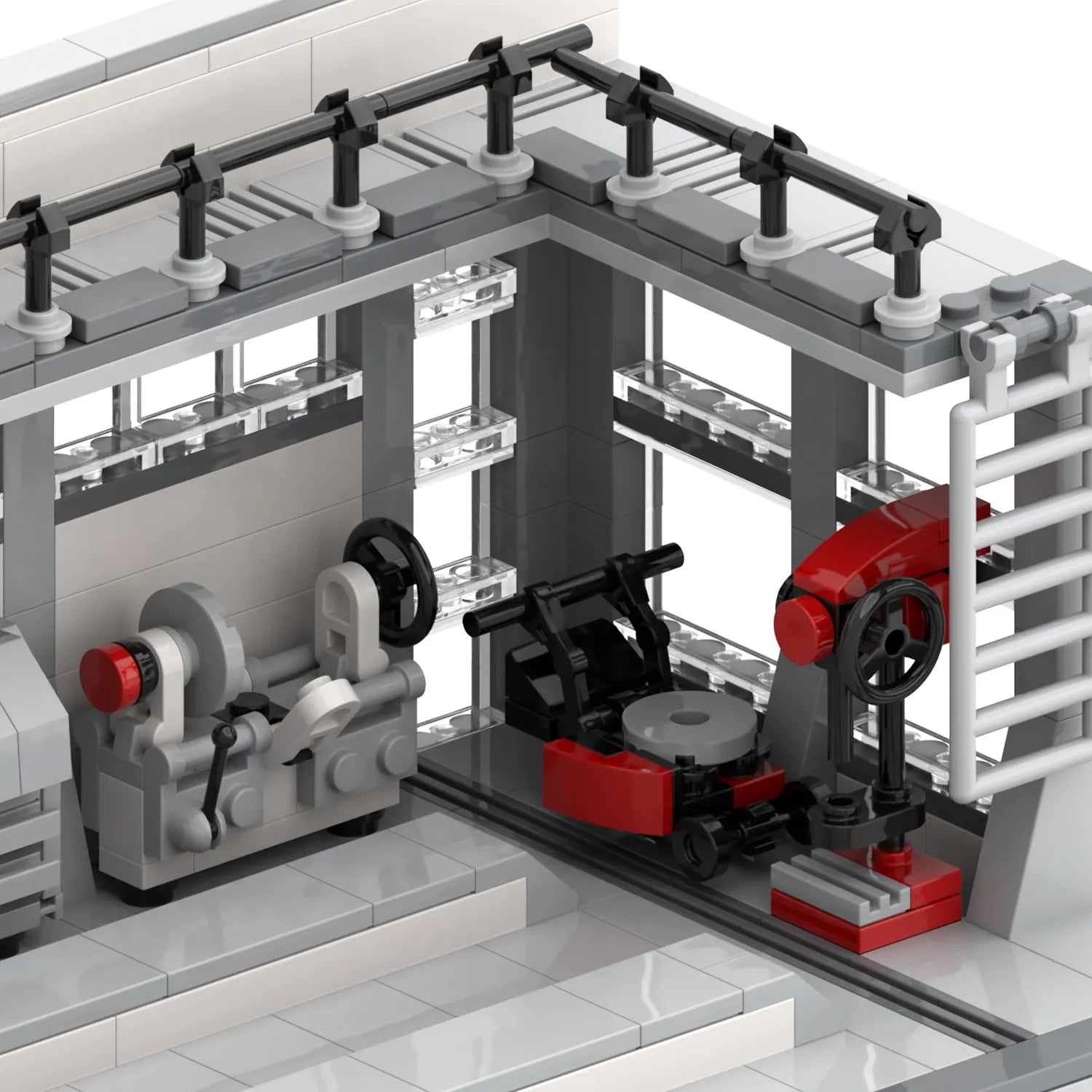 Brick MOC Workshop Display - Brick Car Merchant