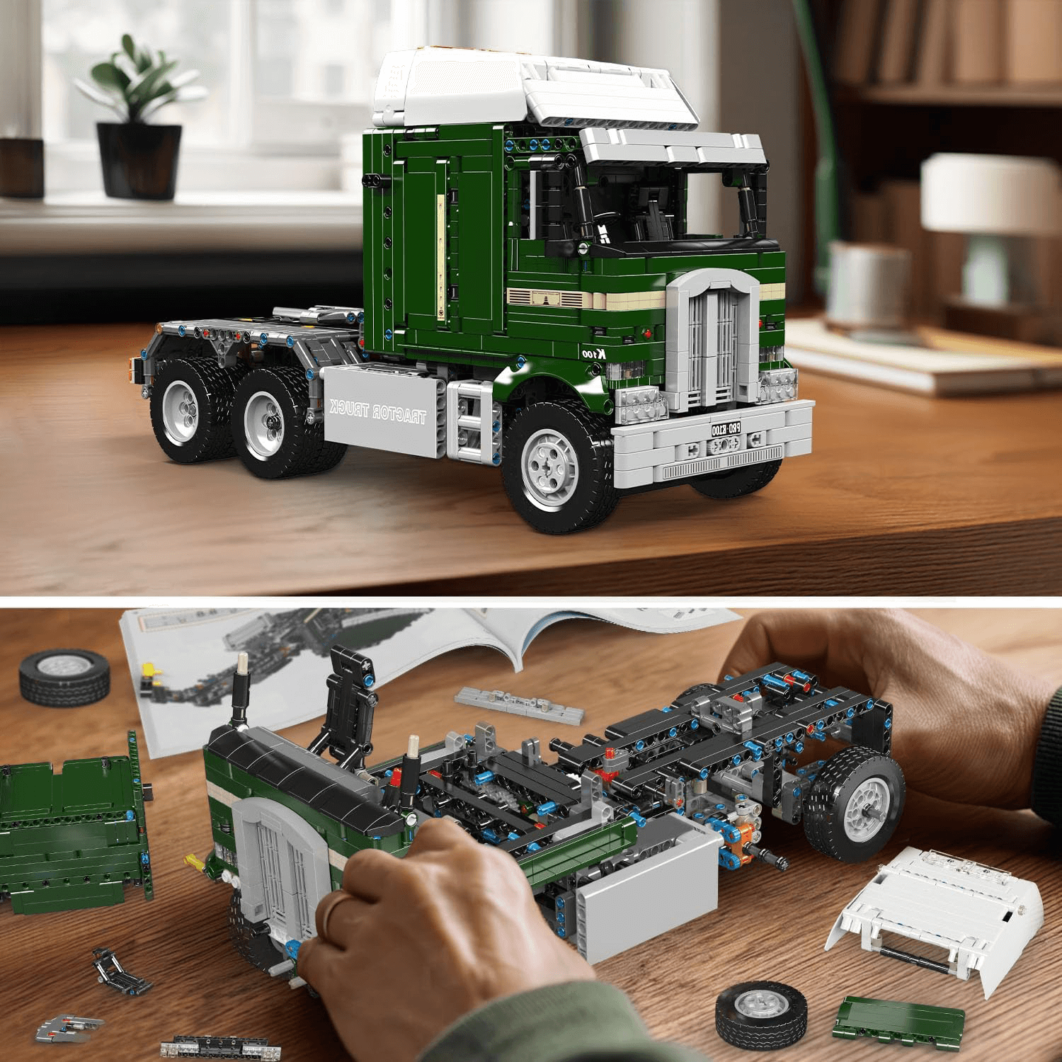 Brick MOC 70s Cabover Truck Remote Control | 2180pcs - Brick Car Merchant