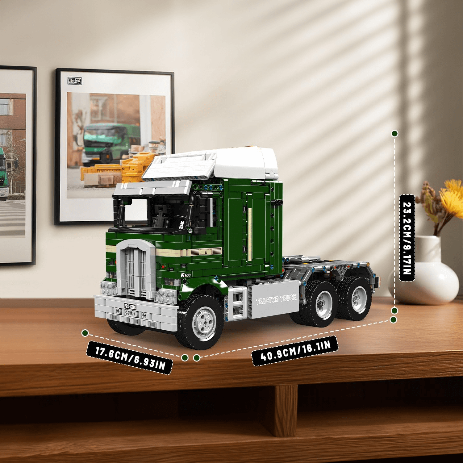 Brick MOC 70s Cabover Truck Remote Control | 2180pcs - Brick Car Merchant