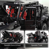 LEGO MOC Mercedes G63 AMG, Brabus G800 6x6 Off-Road Pickup SUV | Remote Control, All-Terrain Off-Roading, Exclusive XL Tyres, Gear Shifter, Opening Features, Detailed Linkage and Differential, 6WD, Openable Sunroof, 3300pcs - Brick Car Merchant LEGO MOC Mercedes G63 AMG, Brabus G800 6x6 Off-Road Pickup SUV | Remote Control, All-Terrain Off-Roading, Exclusive XL Tyres, Gear Shifter, Opening Features, Detailed Linkage and Differential, 6WD, Openable Sunroof, 3300pcs - Brick Car Merchant