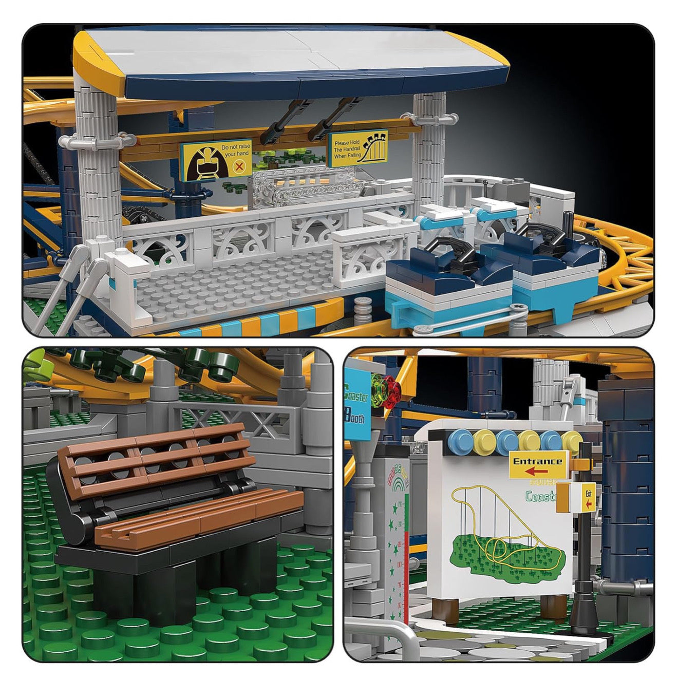 Brick MOC Motorised Looping Roller Coaster | 3238pcs - Brick Car Merchant