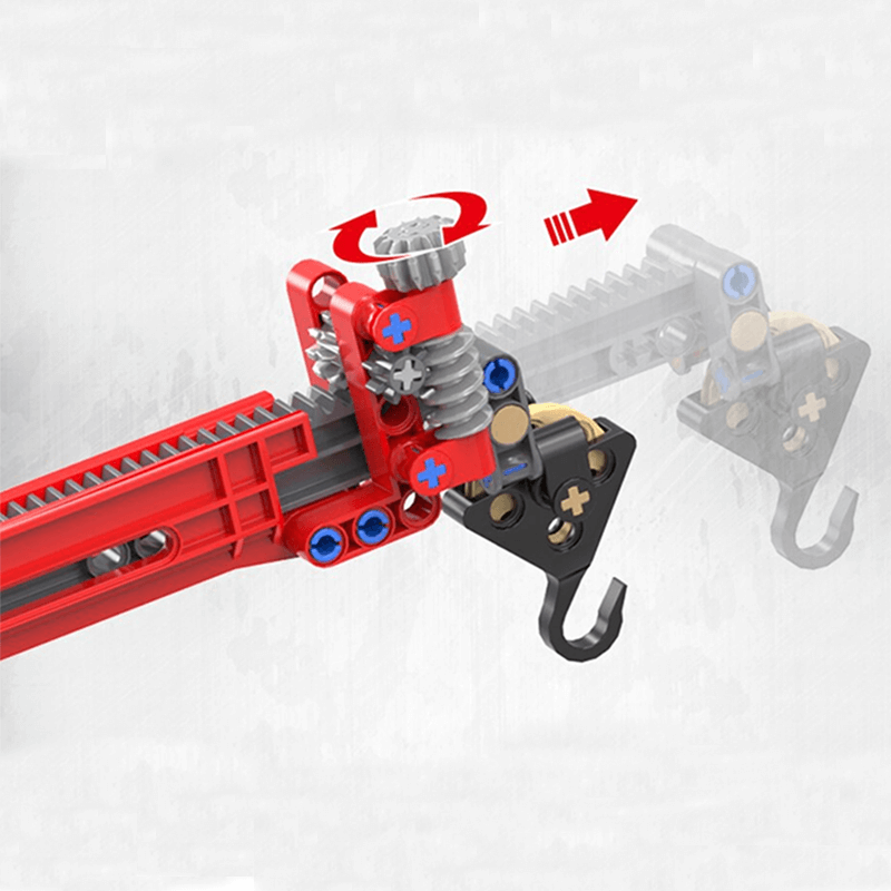 LEGO MOC Truck With Crane Remote Control | 1476pcs - Brick Car Merchant