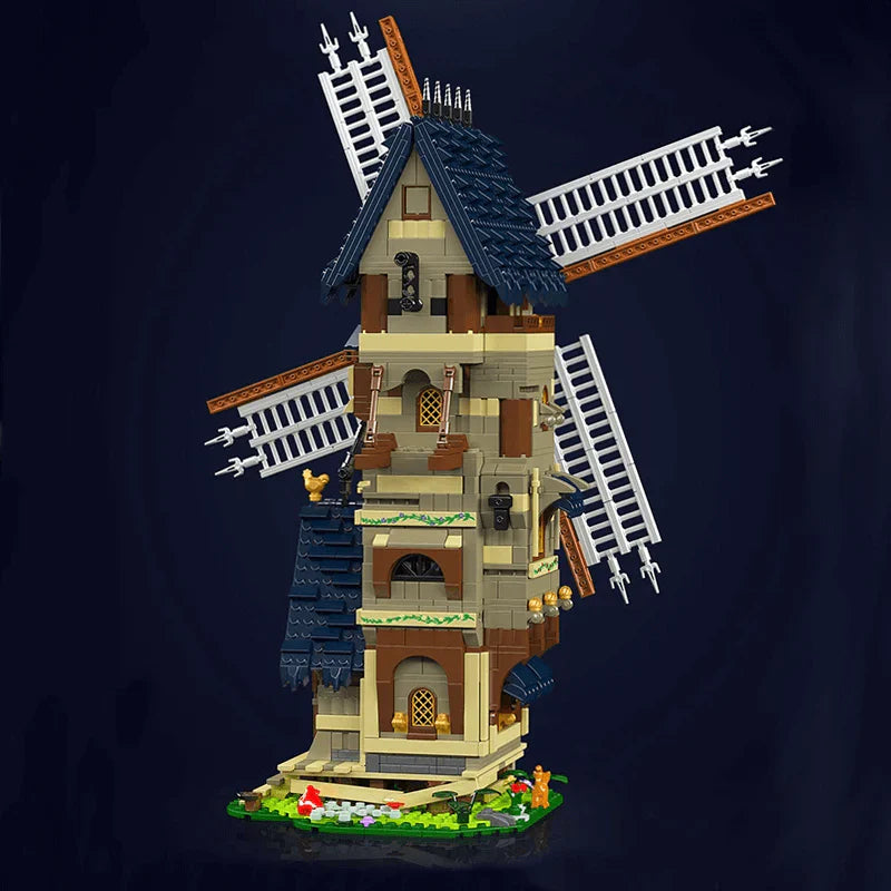 Brick MOC Middle Ages Windmill | 1583pcs - Brick Car Merchant