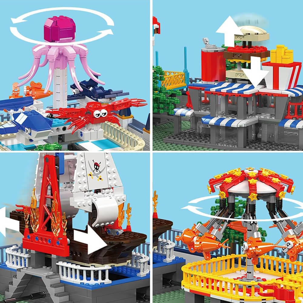 Brick MOC Motorized Amusement Park - Ultimate Edition | 5219pcs - Brick Car Merchant
