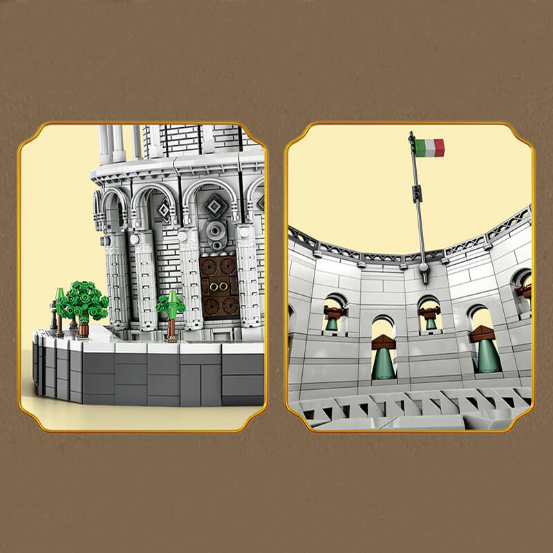 Brick MOC Monumental Tower of Pisa - Ultimate Edition | 7651pcs - Brick Car Merchant