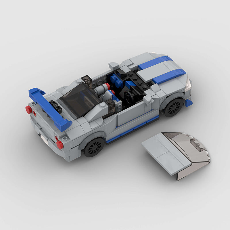 Brick MOC Nissan Skyline GTR R34 Paul Walker - Brick Car Merchant