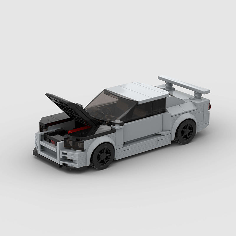 Brick MOC Nissan R34 Skyline GT-R - Brick Car Merchant