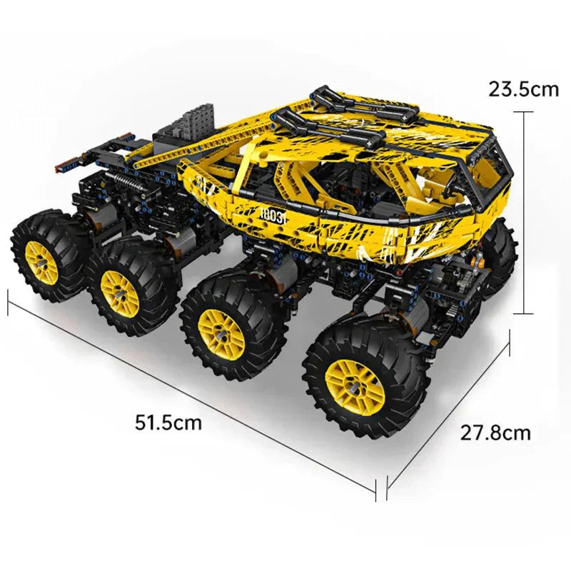 Brick MOC 8-Wheel Drive Off-Roader | 1961pcs - Brick Car Merchant