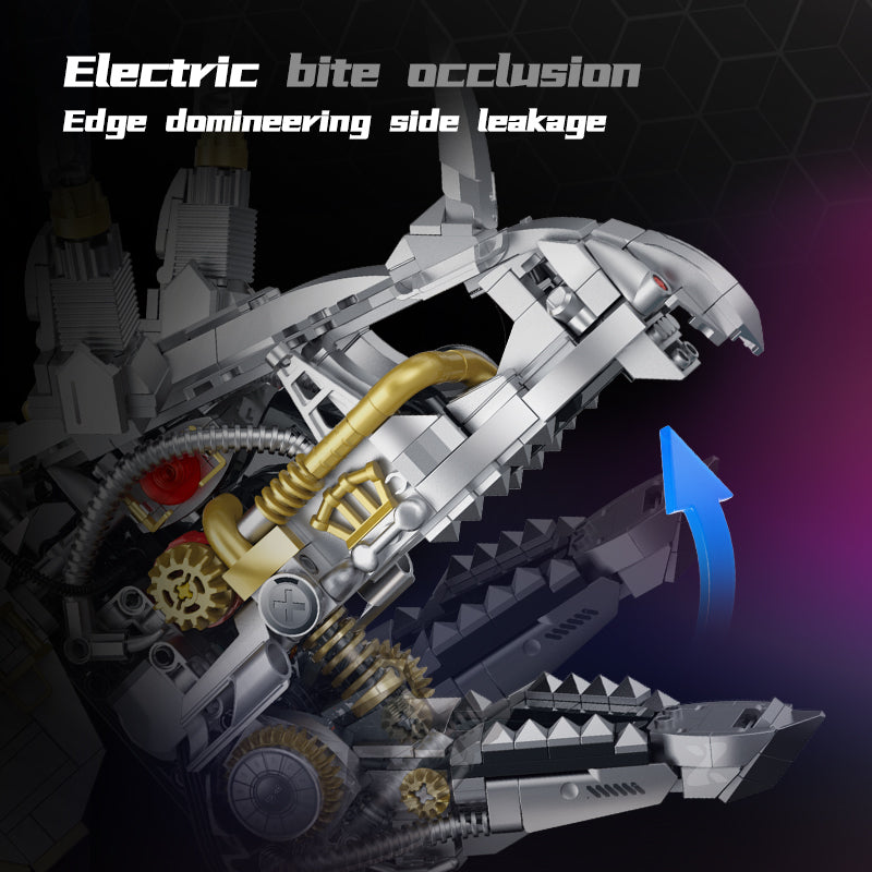 Brick MOC Steam Triceratops Mechanical Skull | 926pcs - Brick Car Merchant
