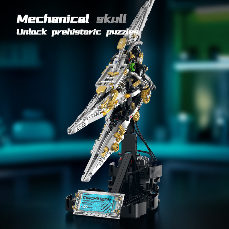 Brick MOC Steam Pterodactyl Mechanical Skull | 888pcs - Brick Car Merchant