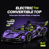 LEGO MOC Lamborghini Supercar Comet Purple | Remote Control, Electric Doors, Electric Convertible Top, V10 Engine, Custom Starry Sky Finish, 3654pcs - Brick Car Merchant LEGO MOC Lamborghini Supercar Comet Purple | Remote Control, Electric Doors, Electric Convertible Top, V10 Engine, Custom Starry Sky Finish, 3654pcs - Brick Car Merchant