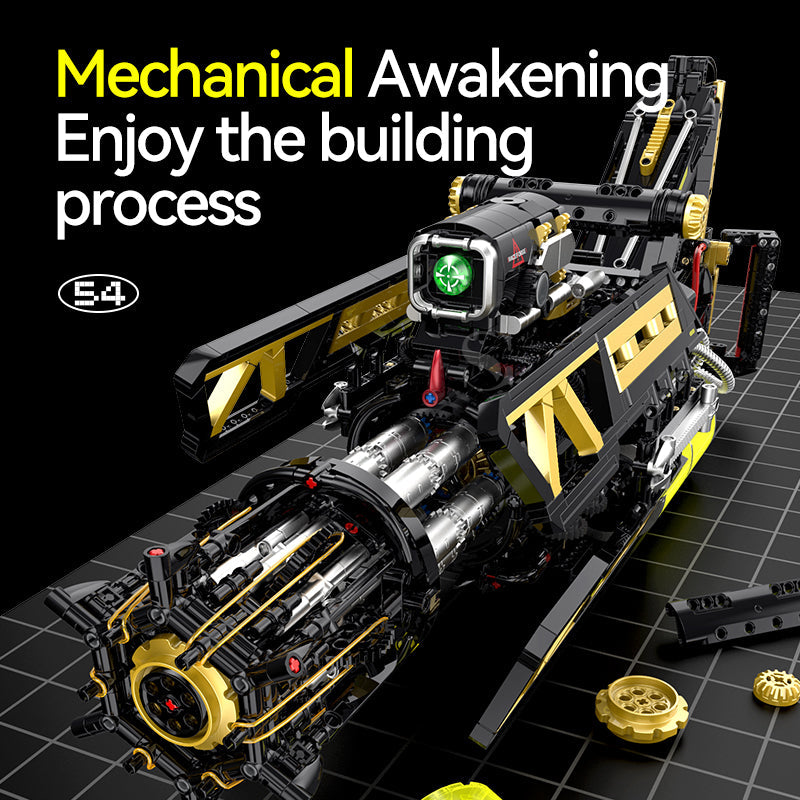 Brick MOC Thunder Volley Rotary Blaster | 2837 pieces - Brick Car Merchant