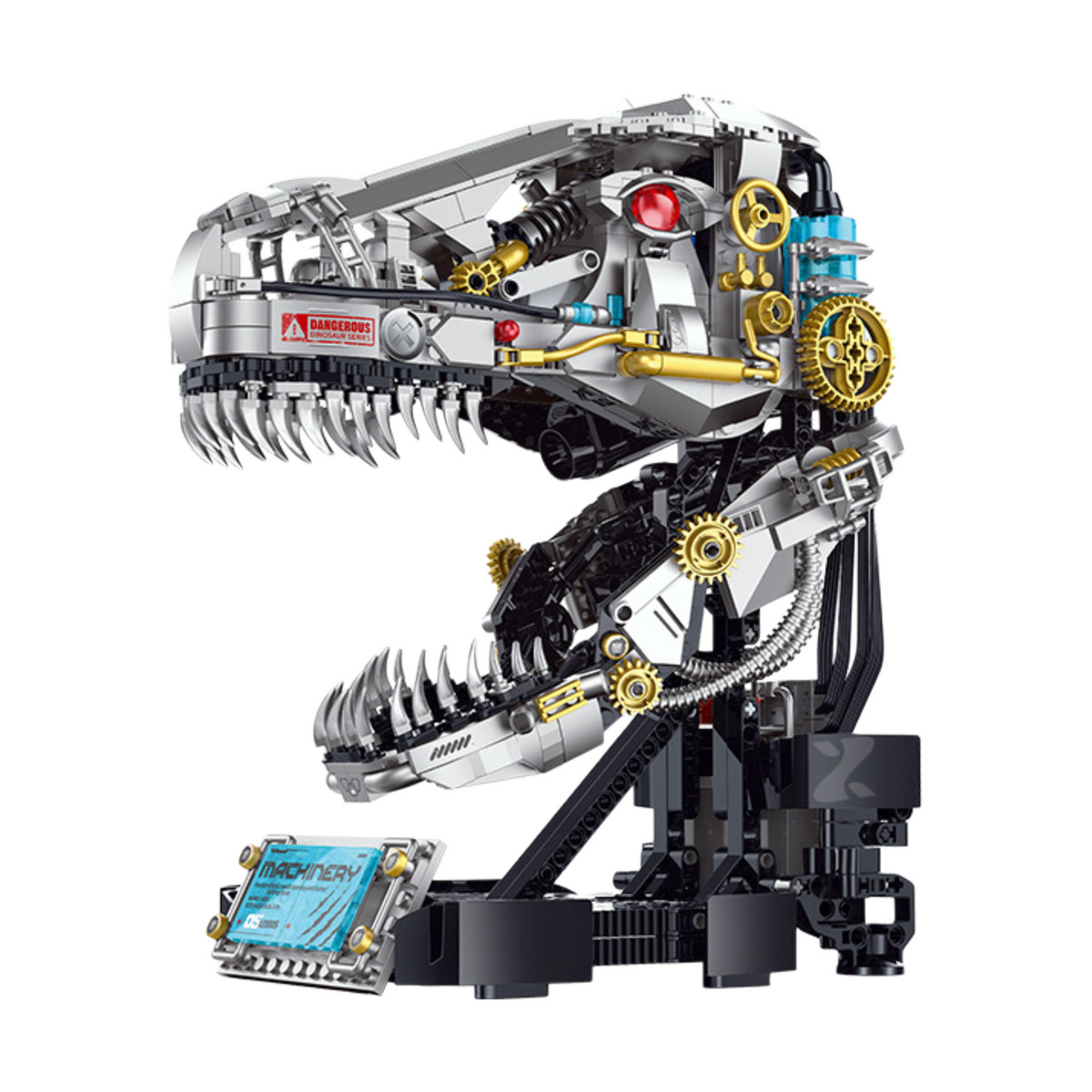 Brick MOC Steam Rex Mechanical T-Rex Skull | 916pcs - Brick Car Merchant