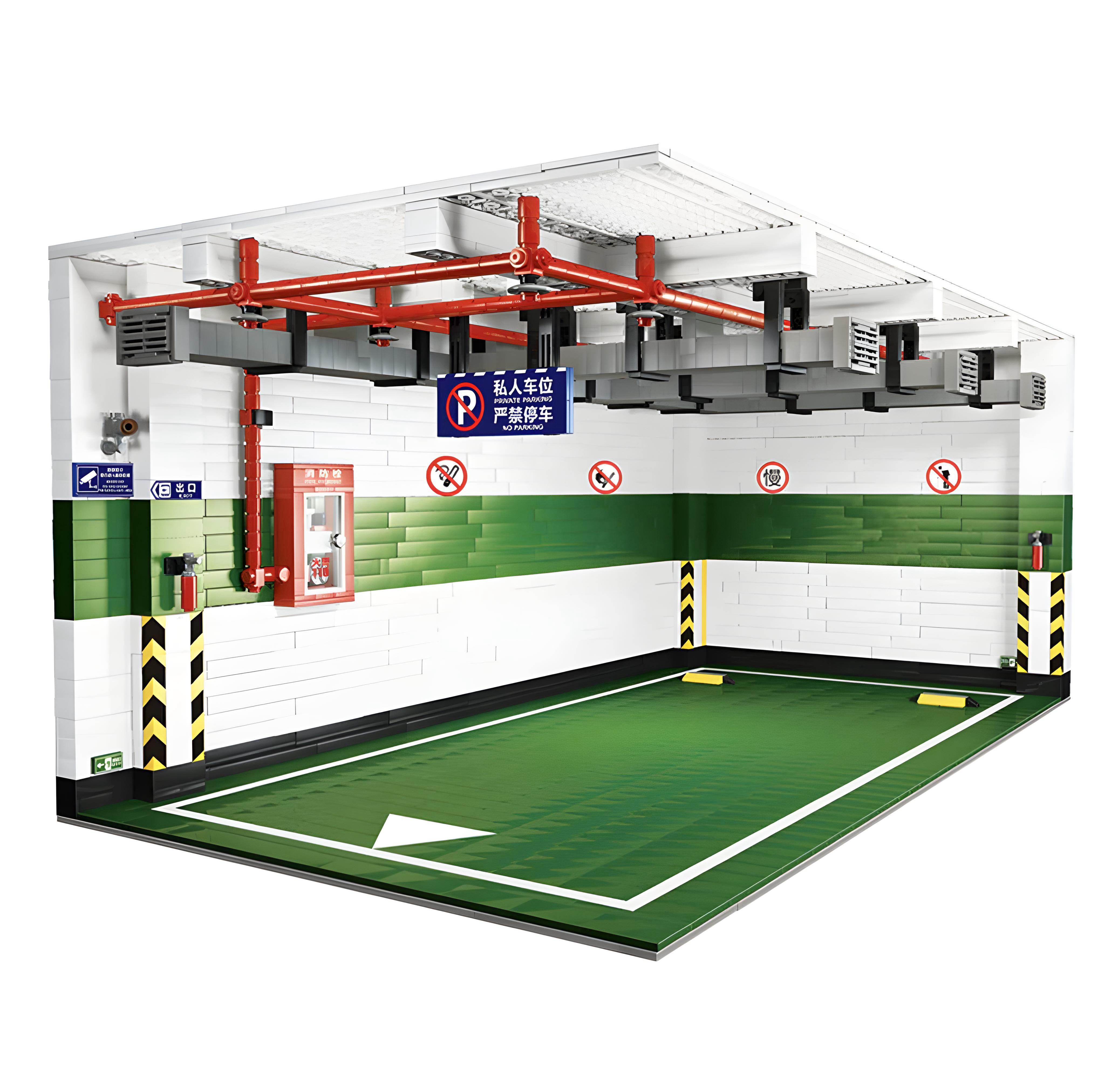 Brick MOC 1:8 Scale Car Park | 2436pcs - Brick Car Merchant