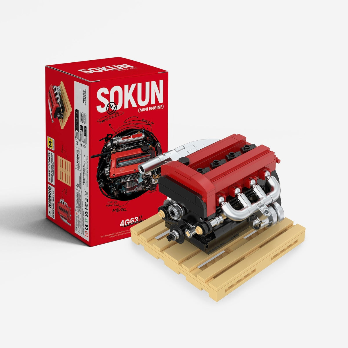 Brick MOC Mitsubishi 4G63 Mini Engine - Brick Car Merchant