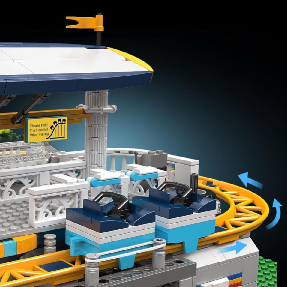 Brick MOC Motorised Looping Roller Coaster | 3238pcs - Brick Car Merchant