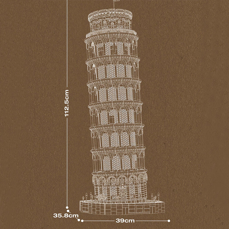 Brick MOC Monumental Tower of Pisa - Ultimate Edition | 7651pcs - Brick Car Merchant