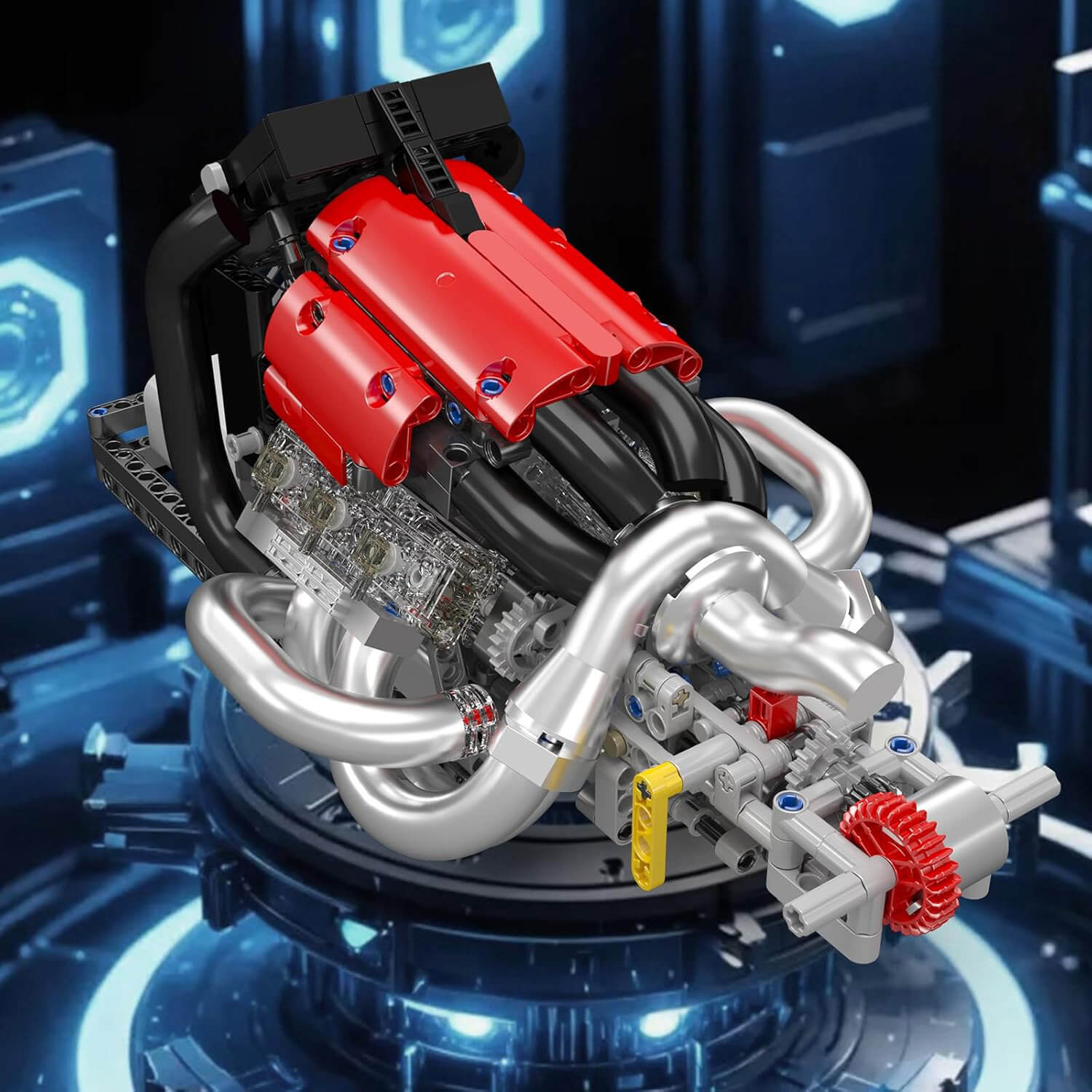 LEGO MOC V8 Formula 1 Engine | 979pcs - Brick Car Merchant