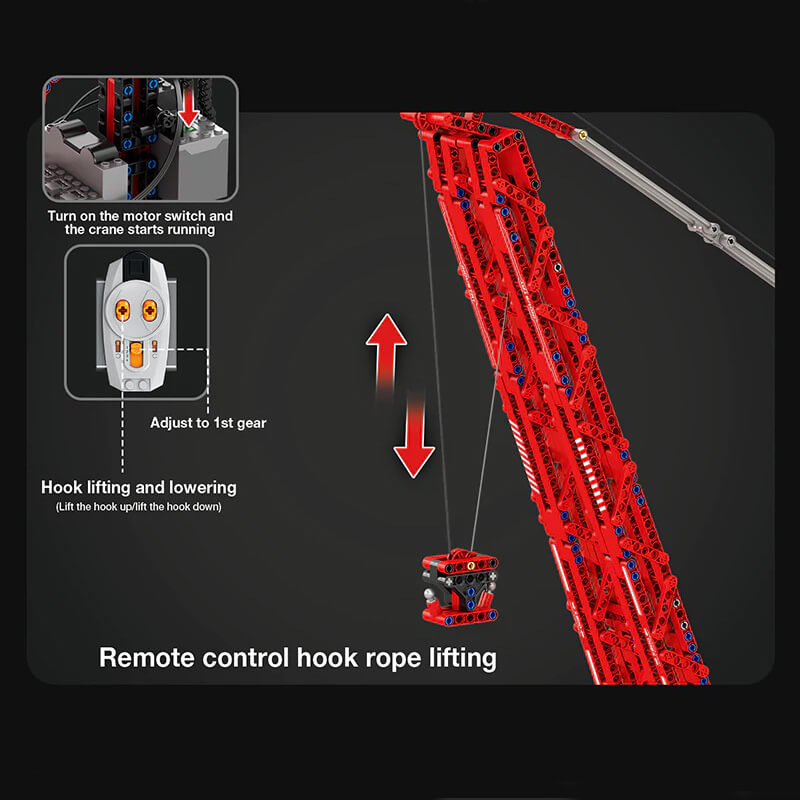 LEGO MOC World's Most Powerful Land Crane | 1195pcs - Brick Car Merchant