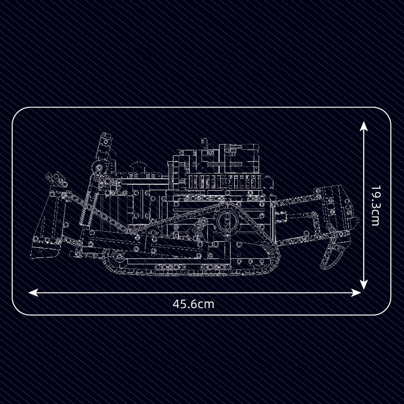 LEGO MOC Construction Bulldozer Remote Control | 1507pcs - Brick Car Merchant