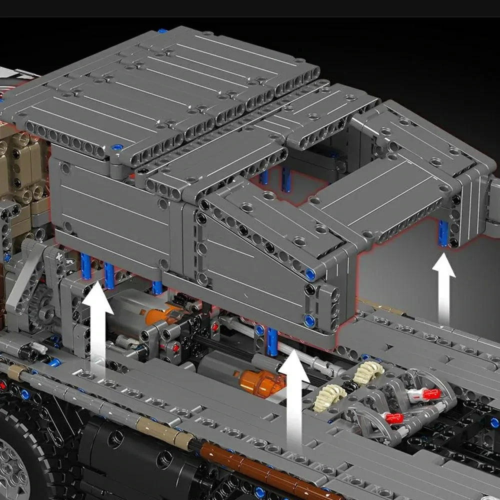 Brick MOC 8x8 Desert Heavy Hauler | 3594pcs - Brick Car Merchant