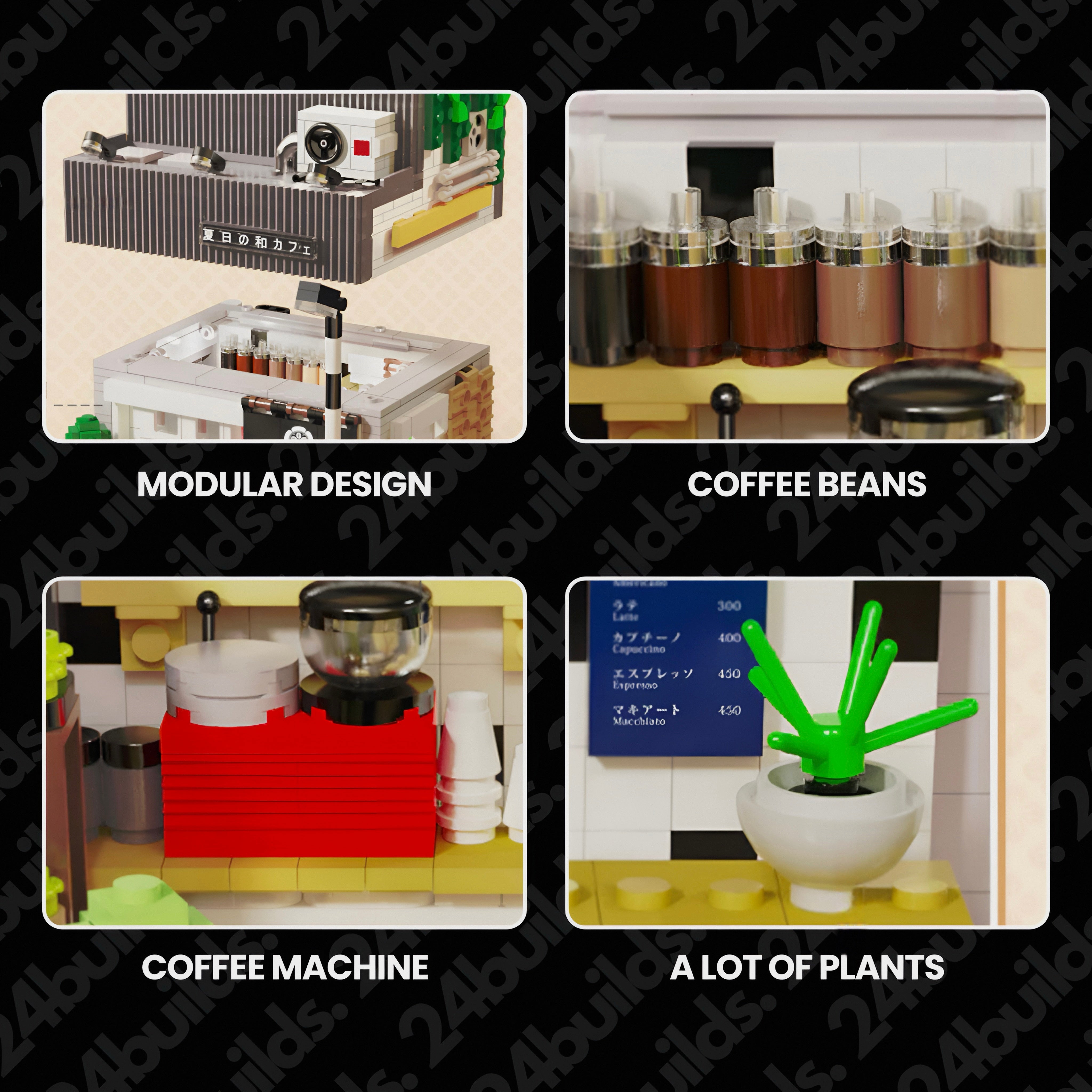 Brick MOC Japanese Summer Coffee House | 1118pcs - Brick Car Merchant