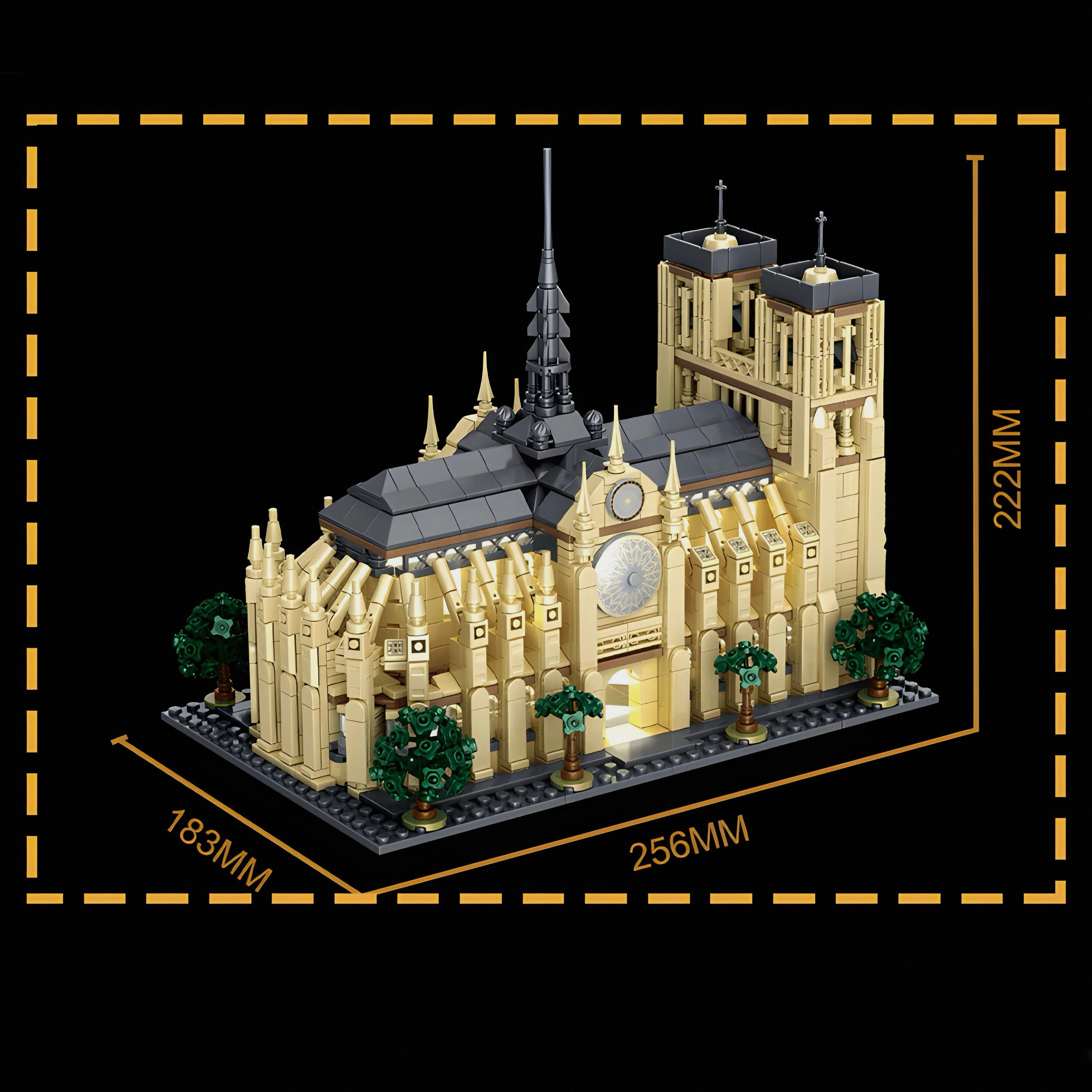 Brick MOC Notre Dame Cathedral | 1758pcs - Brick Car Merchant