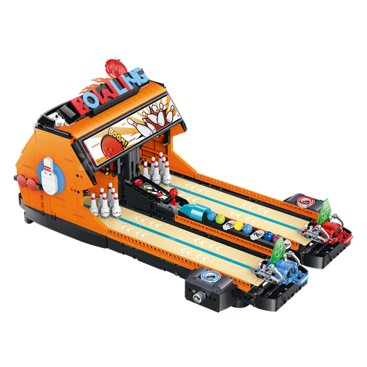 Brick MOC Bowling Strike Twin Lane Arcade | 2598 pieces - Brick Car Merchant