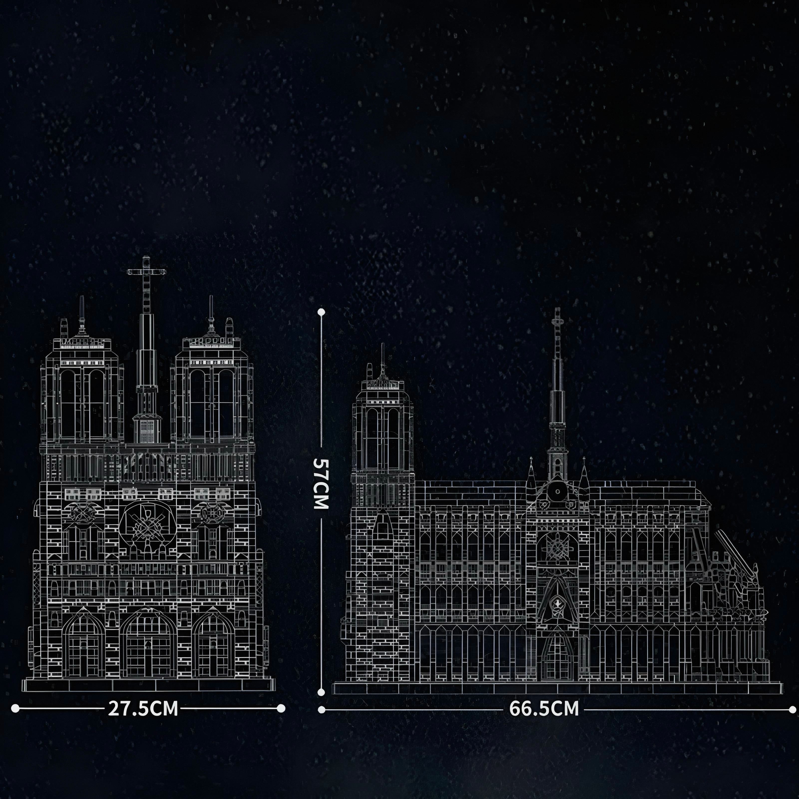 Brick MOC Notre Dame Cathedral | 8867pcs - Brick Car Merchant