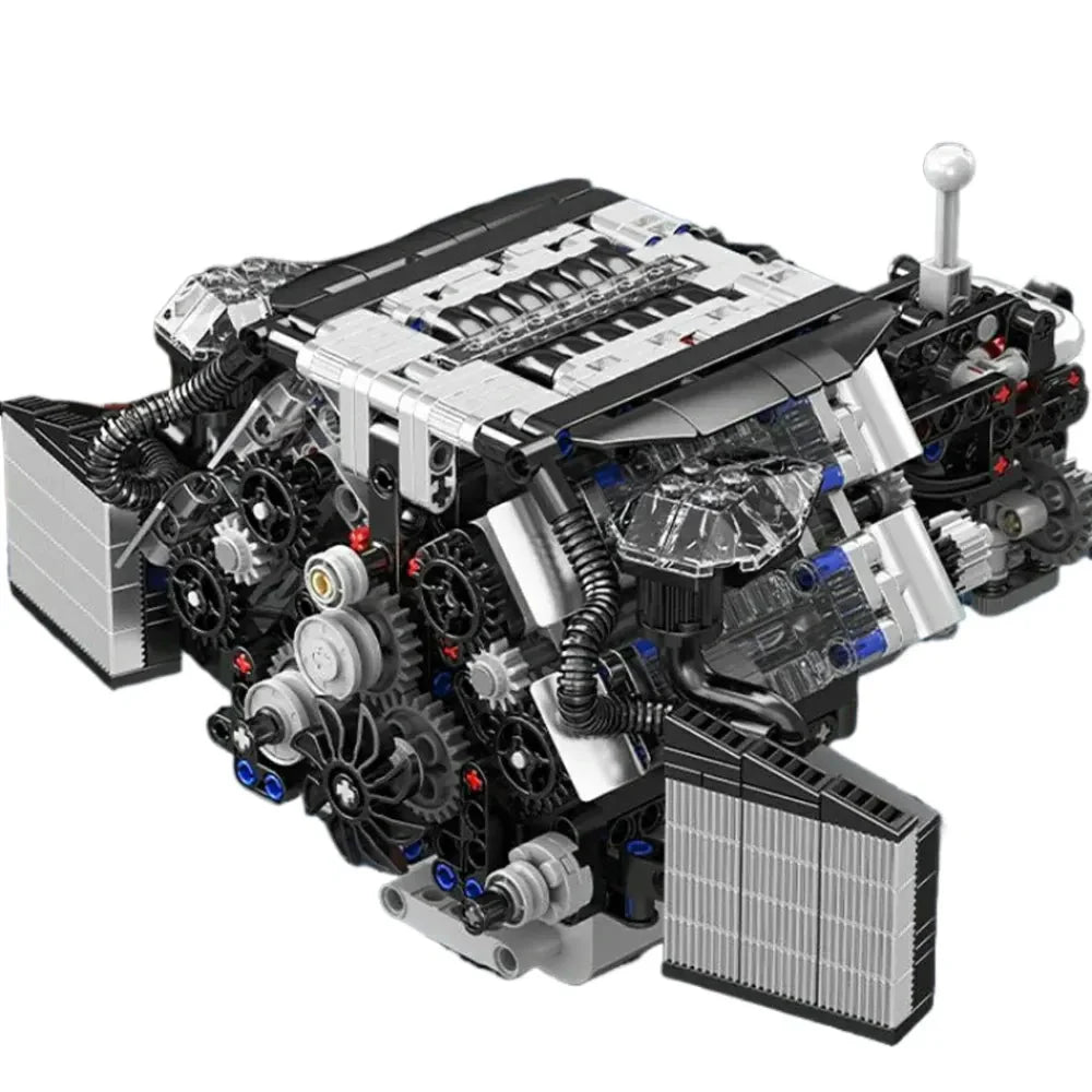 Brick MOC A8 W12 Motorized Engine | 871pcs - Brick Car Merchant
