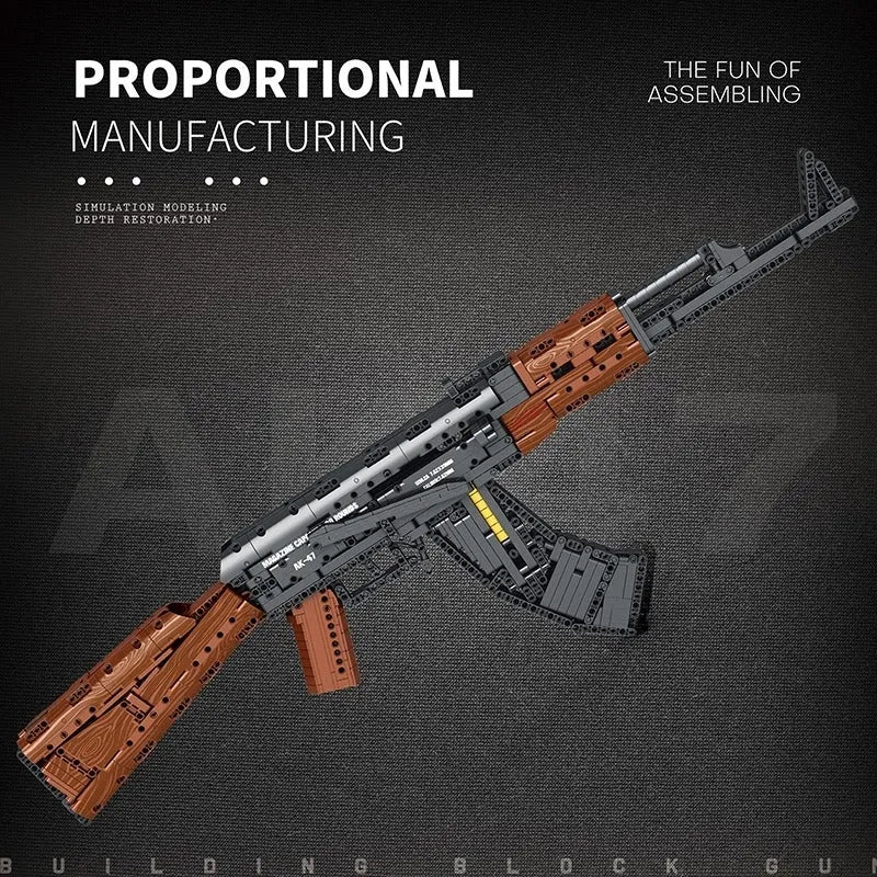 Brick MOC AK47 Assault Rifle V2 | 1366 pcs - Brick Car Merchant