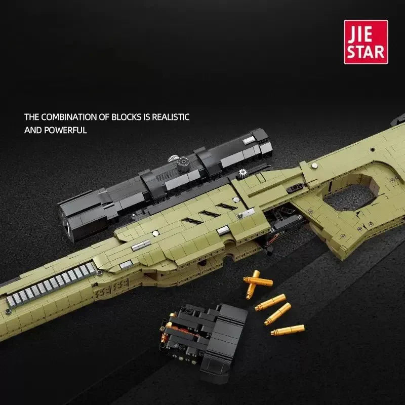 Brick MOC AWP Sniper Rifle Gun | 2395 pcs - Brick Car Merchant