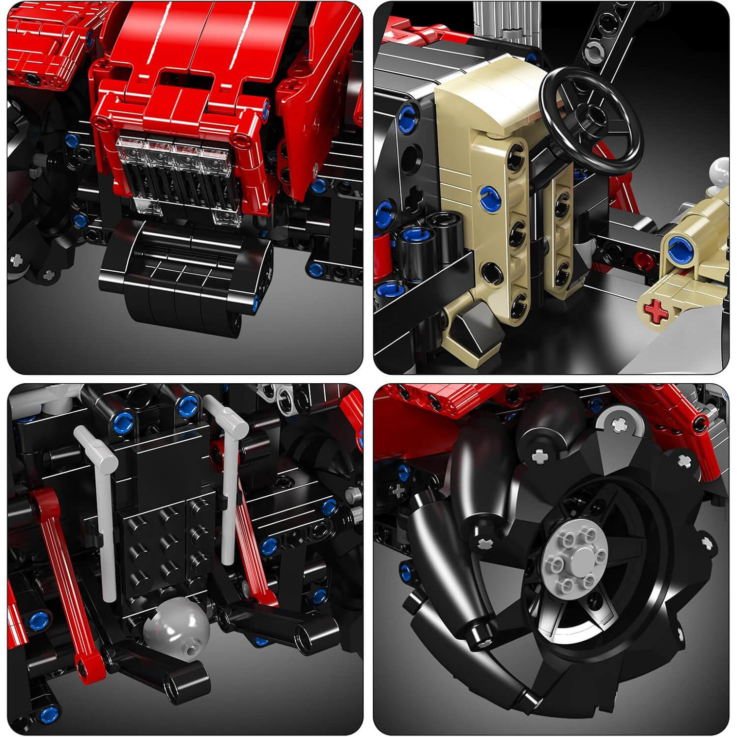 Brick MOC Agricultural Tractor Remote Control | 1391pcs - Brick Car Merchant