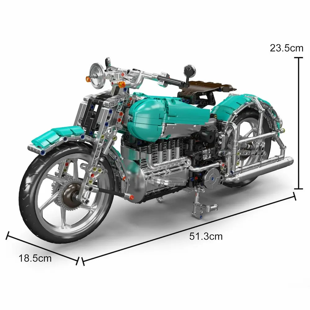 Brick MOC American Cruiser Motorcycle | 1971pcs - Brick Car Merchant