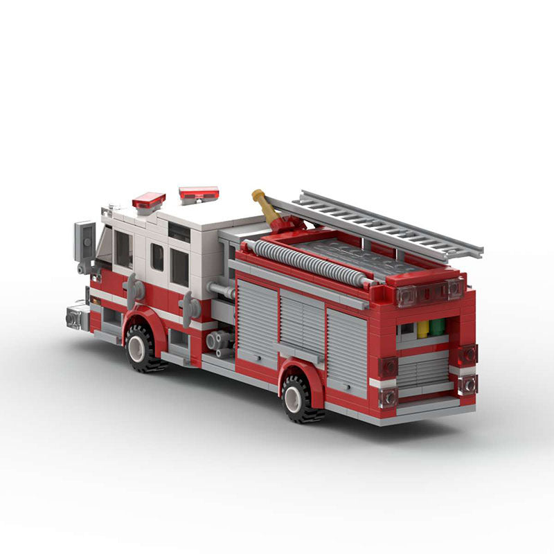 Brick MOC American Fire Truck - Brick Car Merchant