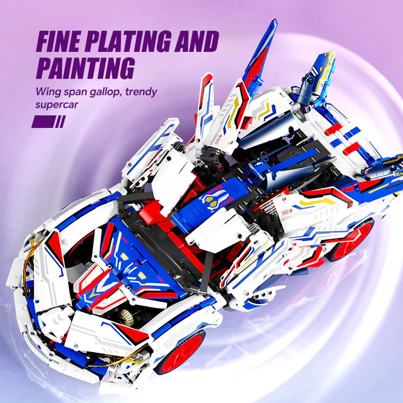 LEGO MOC Apollo EVO Mini | Remote Control, Drift, Electrically deployable rear wing, 2088 Pcs - Brick Car Merchant LEGO MOC Apollo EVO Mini | Remote Control, Drift, Electrically deployable rear wing, 2088 Pcs - Brick Car Merchant