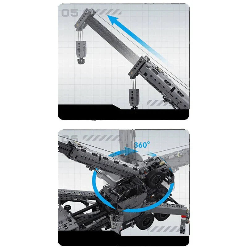Brick MOC Armored Military Crane Truck | 2685pcs - Brick Car Merchant