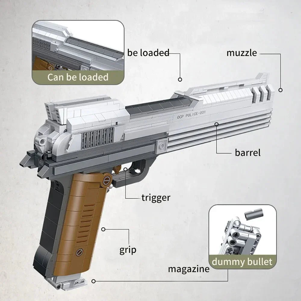 Brick MOC Auto-9 Pistol | 899 pcs - Brick Car Merchant