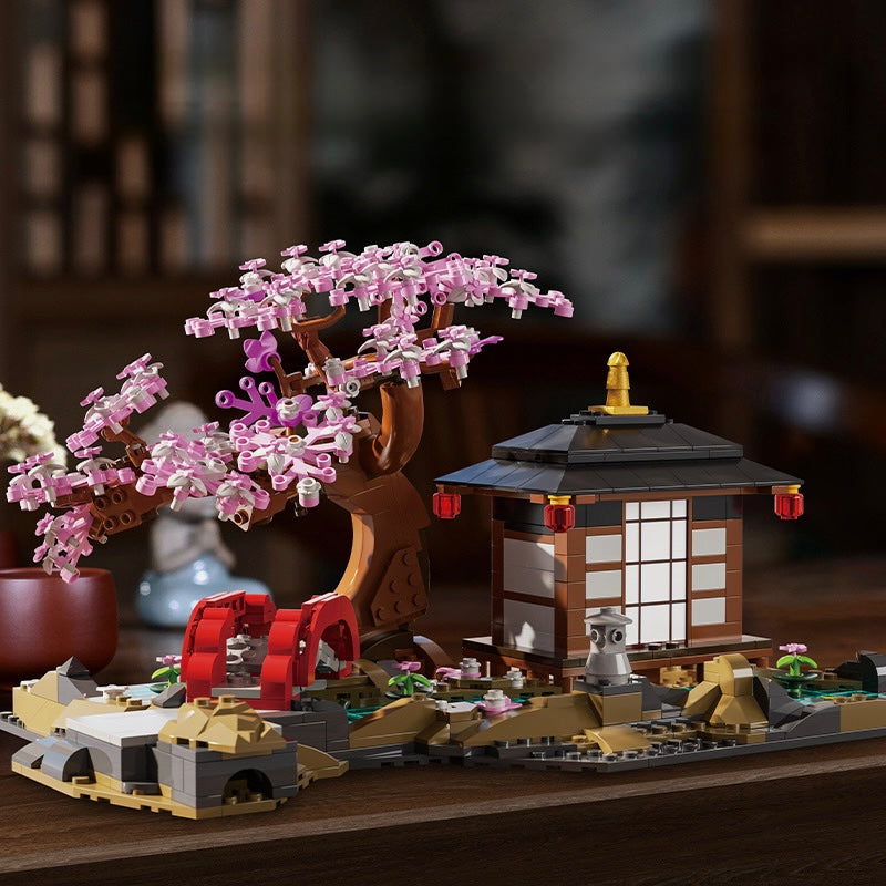 Brick MOC Cherry Blossom Garden | 924pcs - Brick Car Merchant
